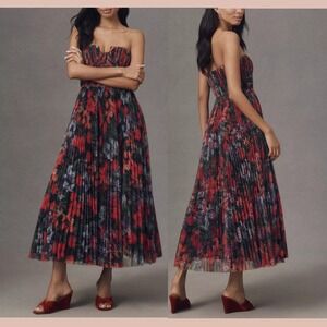 hutch corene strapless floral tulle a line midi dress Georgia Strapless Dress in Floral by Hutch main image 0